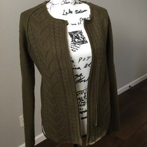 Anthropologie Knitted & Knotted Cableknit Blazer